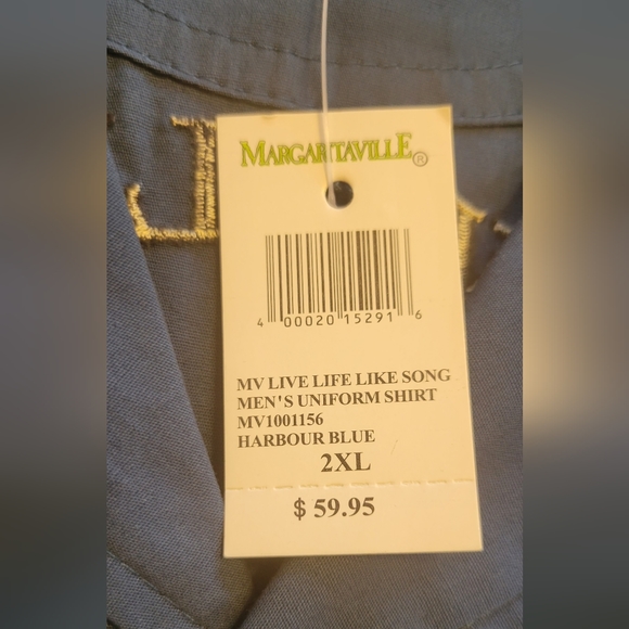 Margaritaville embroidered mechanic button down shirt NWT - Picture 4 of 7